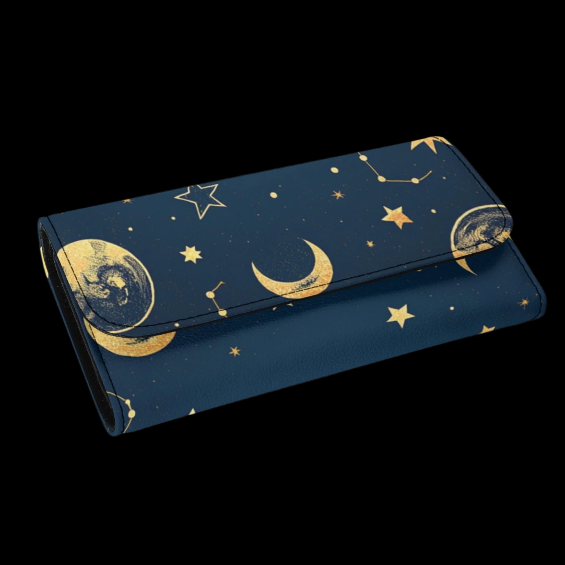 Night Sky Durable Trifold Leather Wallet