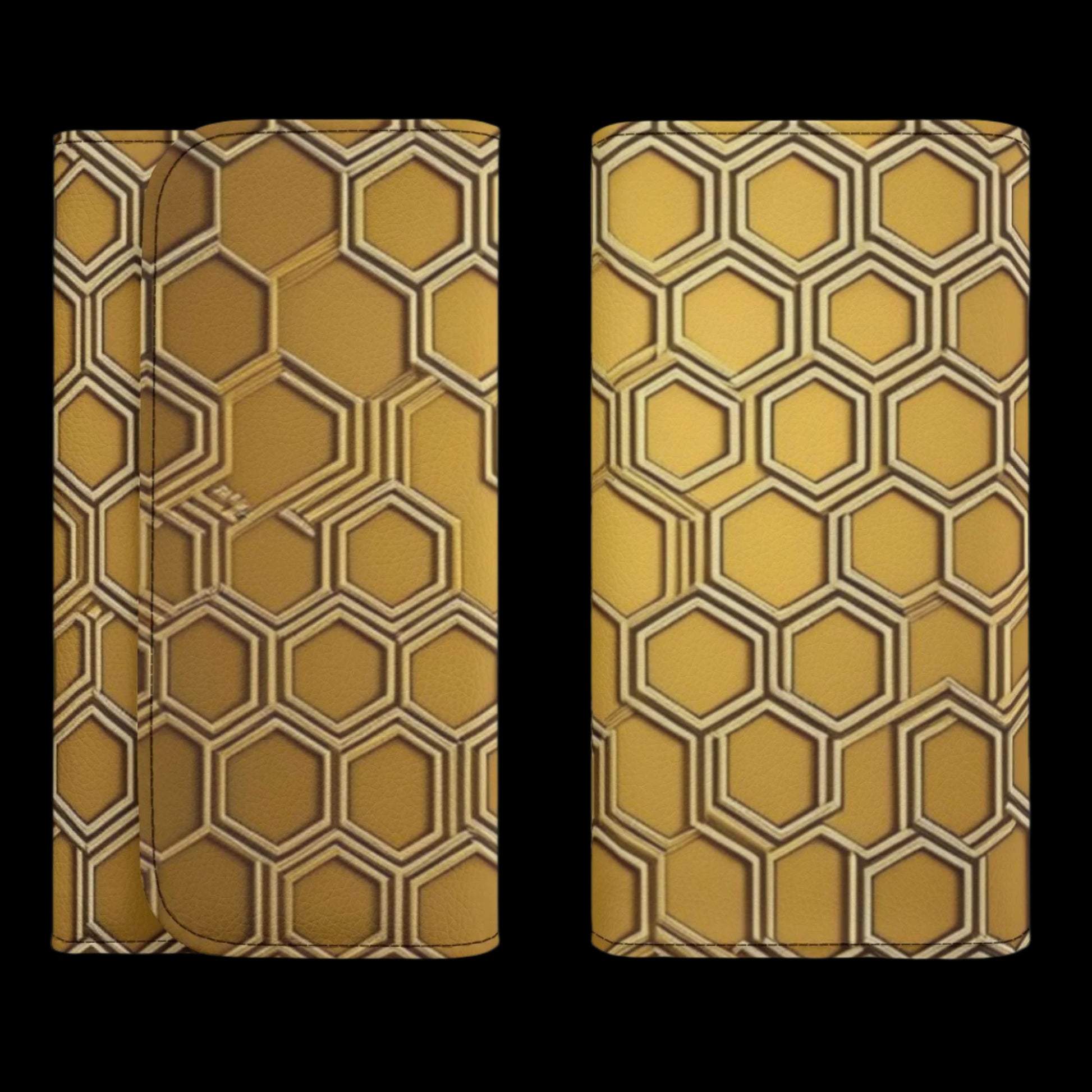 Honeycomb Durable Trifold Leather Clutch Wallet