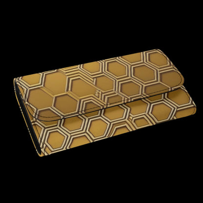 Honeycomb Durable Trifold Leather Clutch Wallet