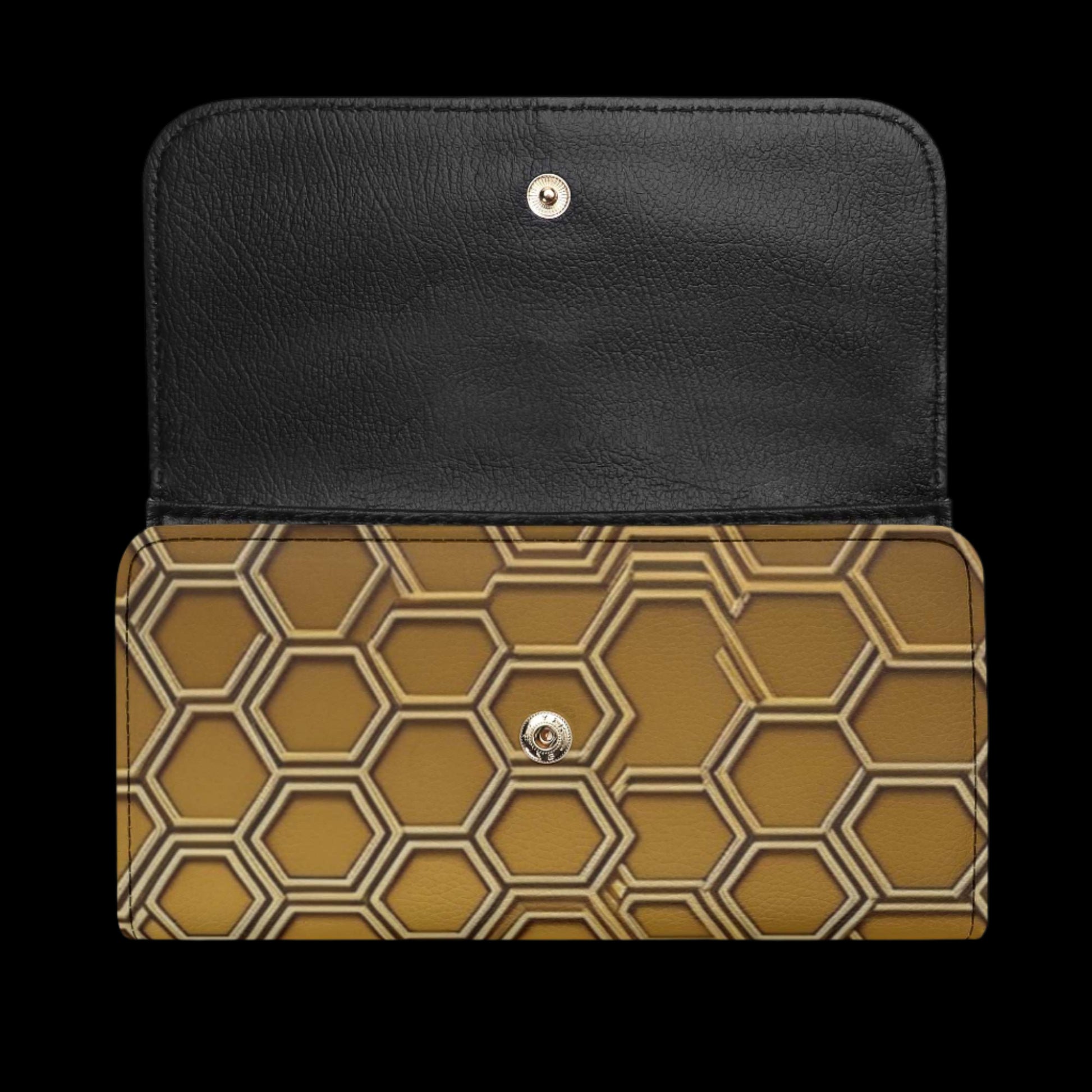 Honeycomb Durable Trifold Leather Clutch Wallet