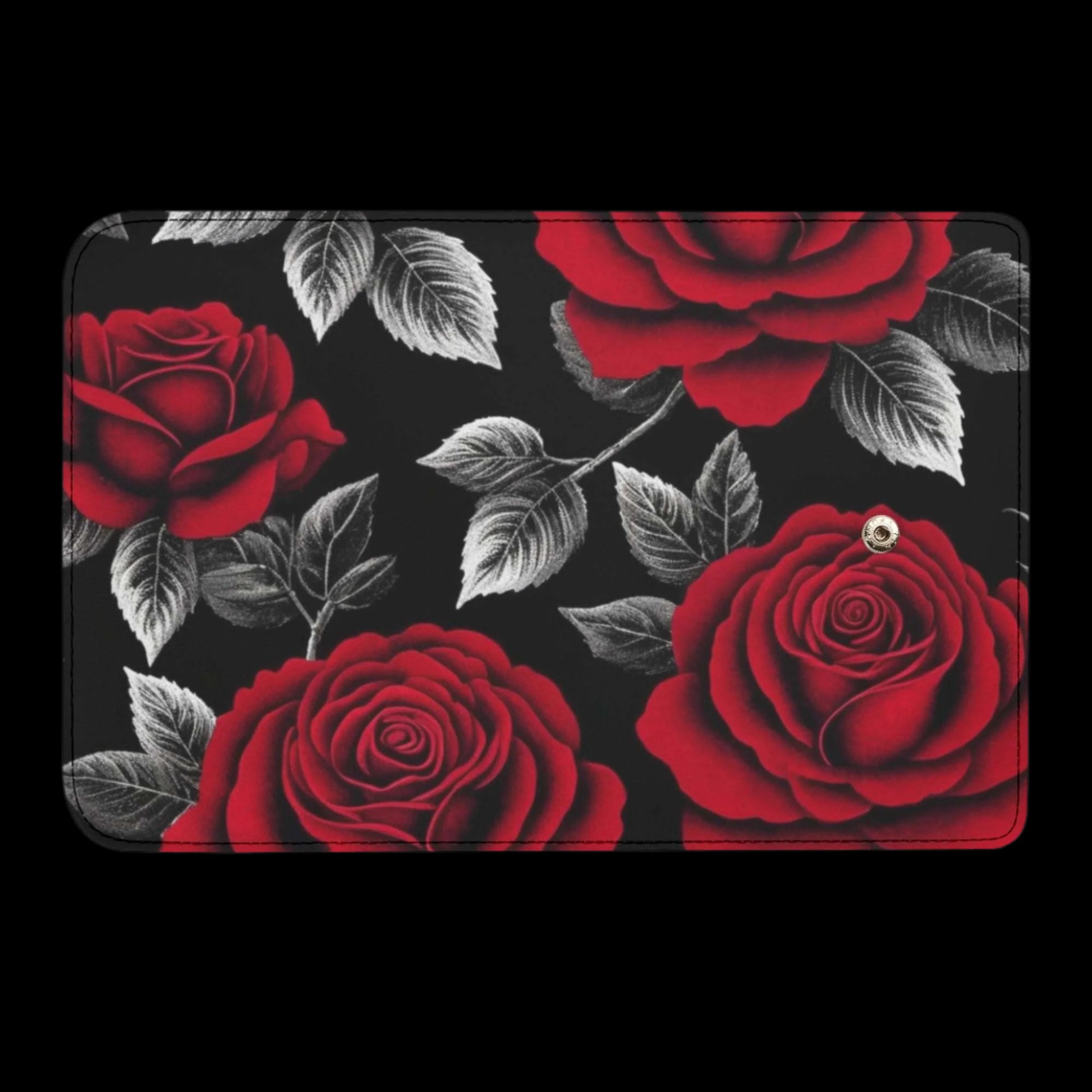 Roses Durable Trifold Leather Clutch Wallet