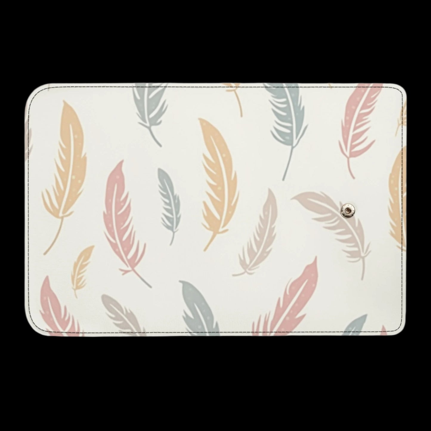 Feather Durable Trifold Leather Clutch Wallet