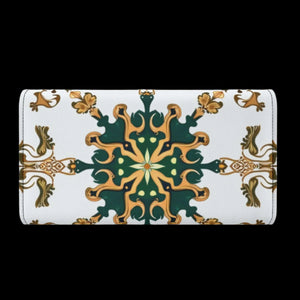 Opulent Imperial Elegance Leather Clutch Wallet | Premium Trifold Design with Regal Detailing - Hover