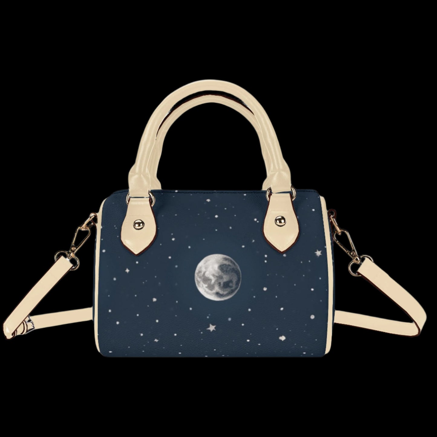 Space Lover Small Leather Satchel Handbag