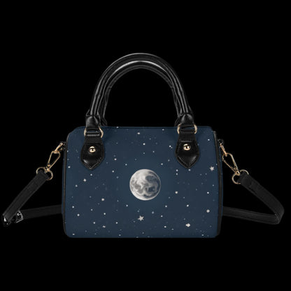 Space Lover Small Leather Satchel Handbag