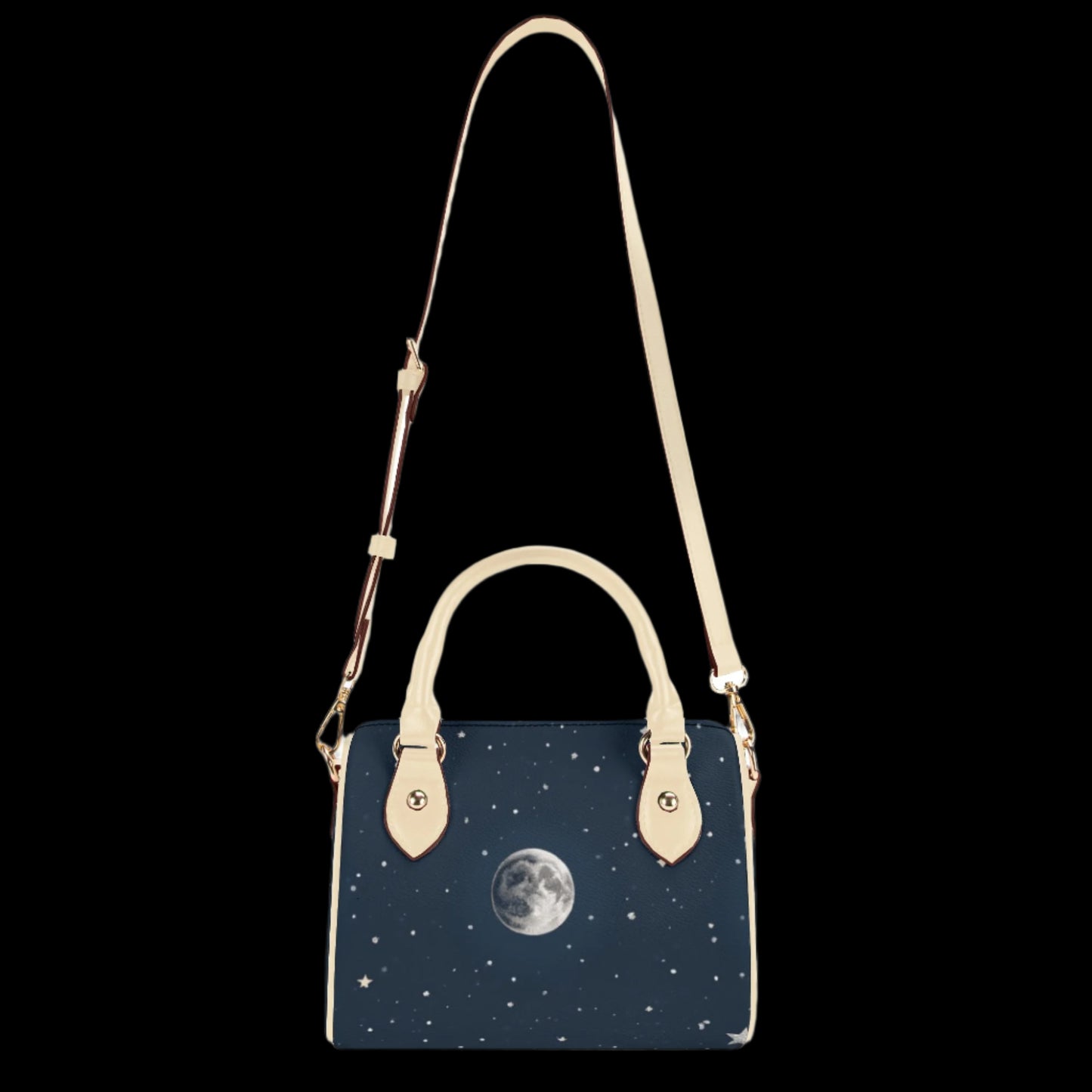 Space Lover Small Leather Satchel Handbag