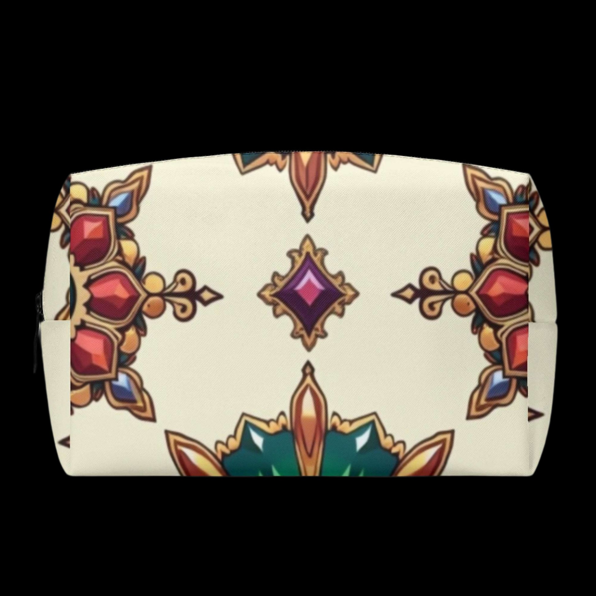 Jewel Bloom PU Leather Cosmetic Bag