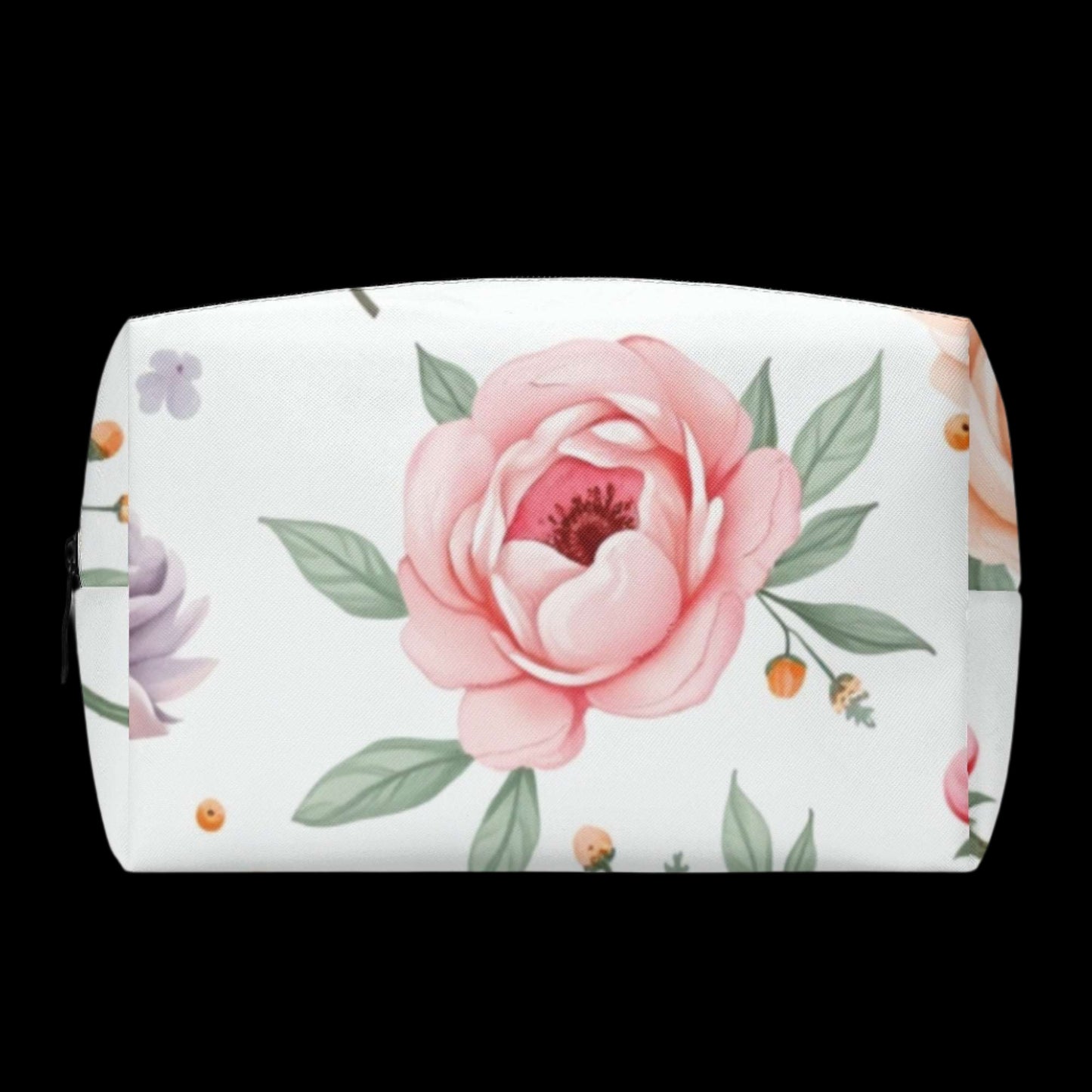 Floral PU Leather Cosmetic Bag