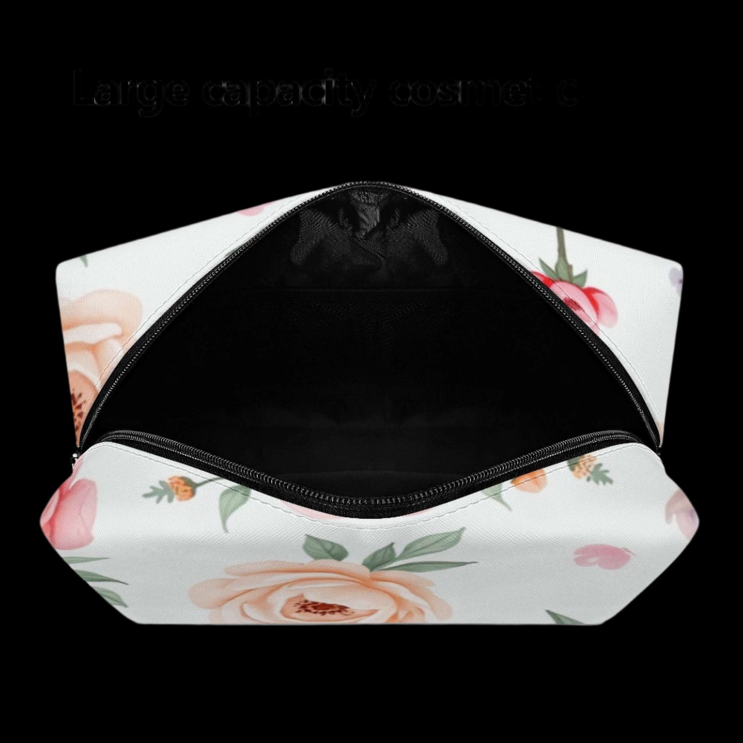 Floral PU Leather Cosmetic Bag