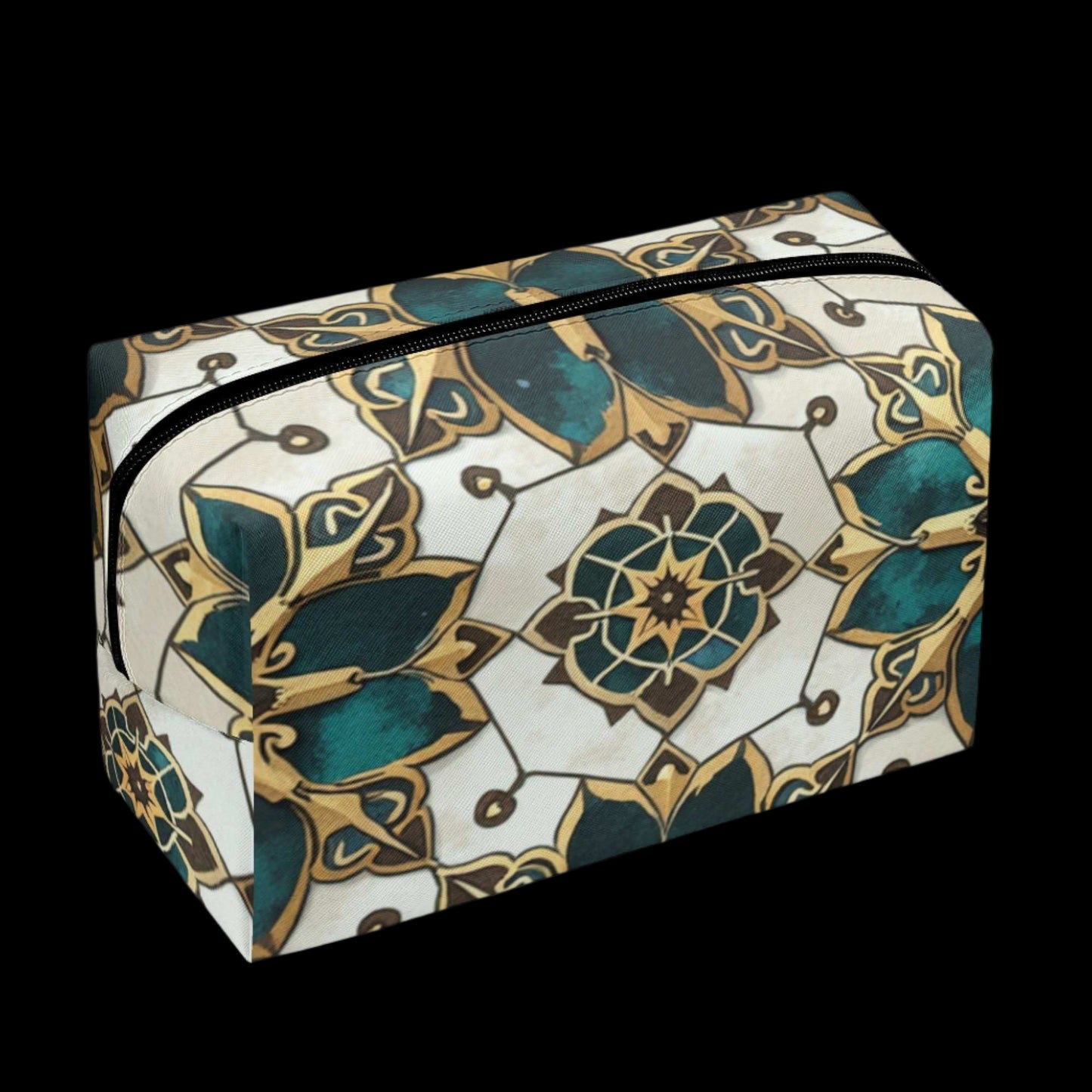 Moroccan PU Leather Cosmetic Bag Default Title