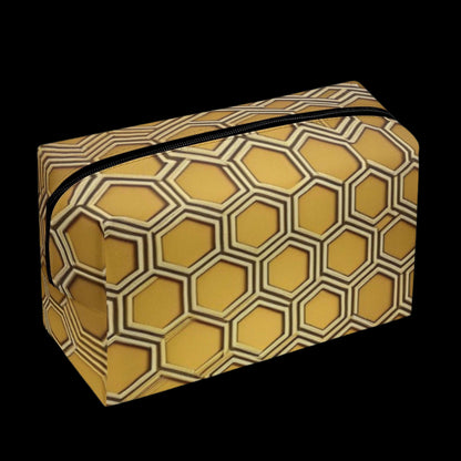 Honeycomb PU Leather Cosmetic Bag Default Title