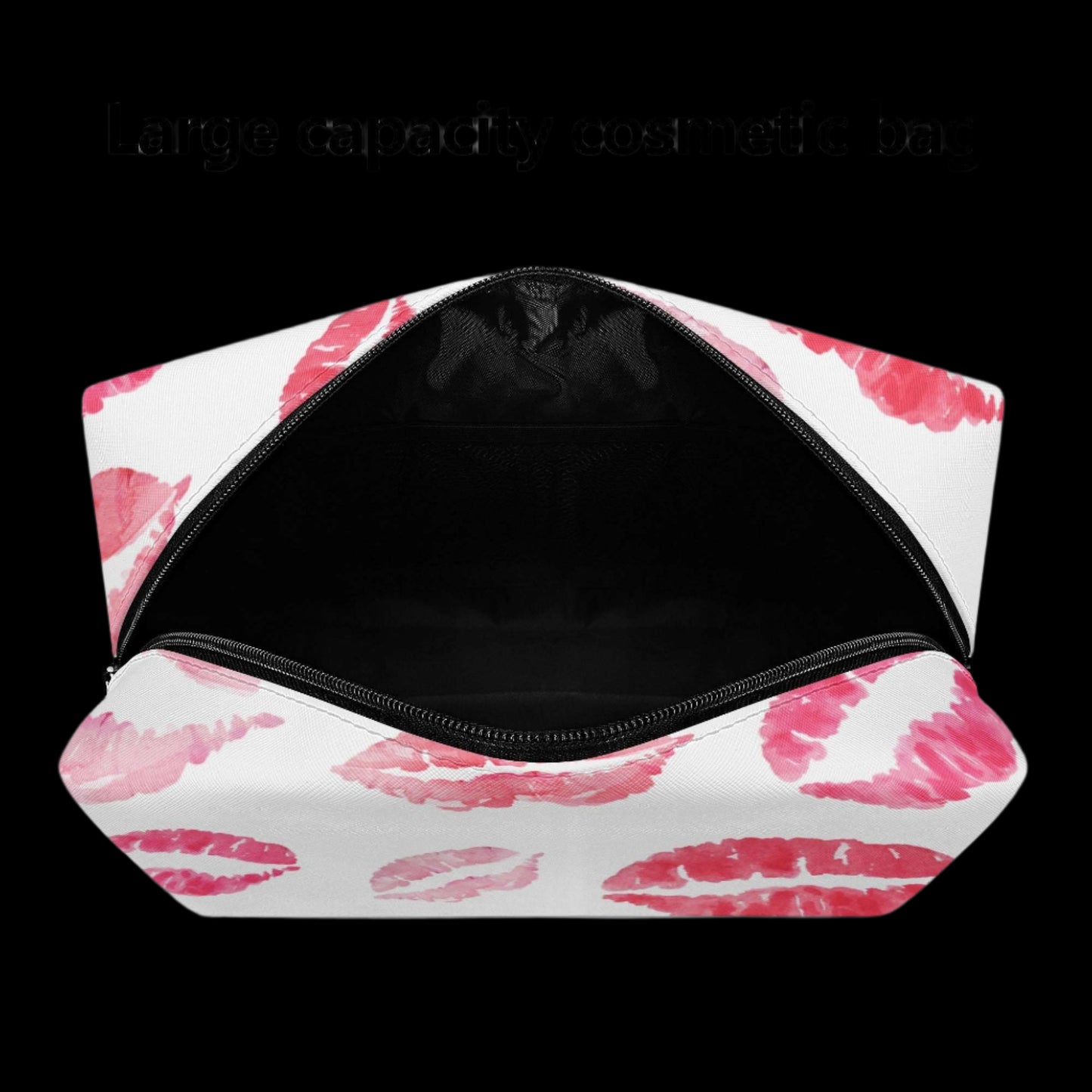 Lips PU Leather Cosmetic Bag