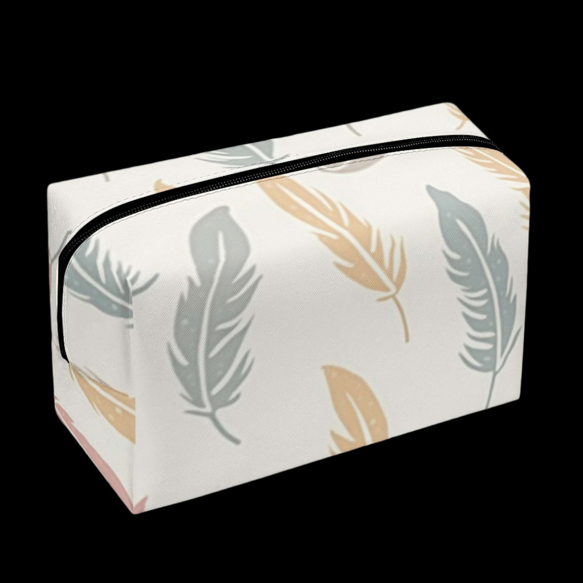 Feather PU Leather Cosmetic Bag Default Title