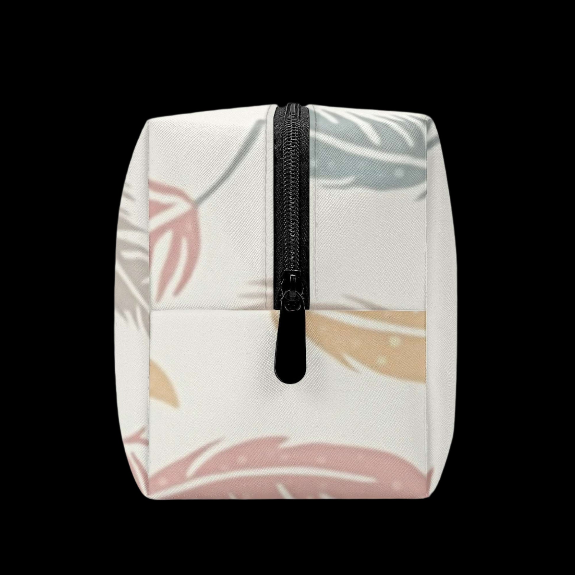 Feather PU Leather Cosmetic Bag