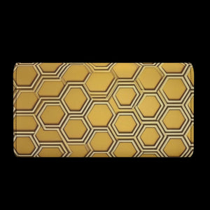 Luxury Honeycomb Trifold Leather Wallet | Durable, Elegant Honeycomb Pattern - Hover